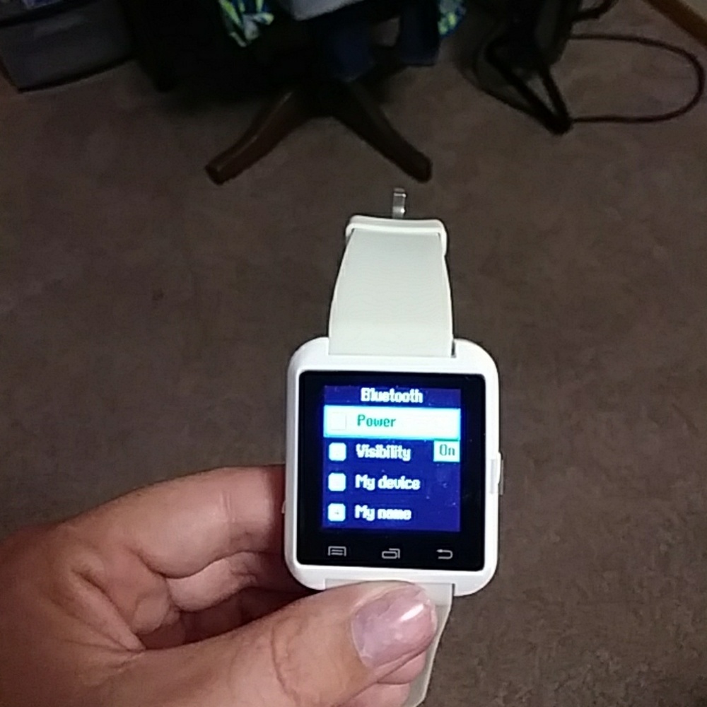 White smart watch